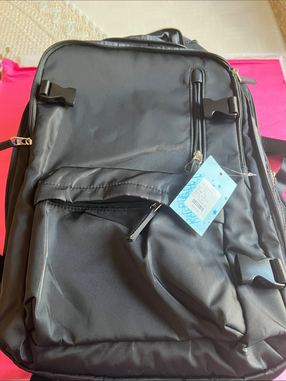 Mens computer backpack with USB charger NWT